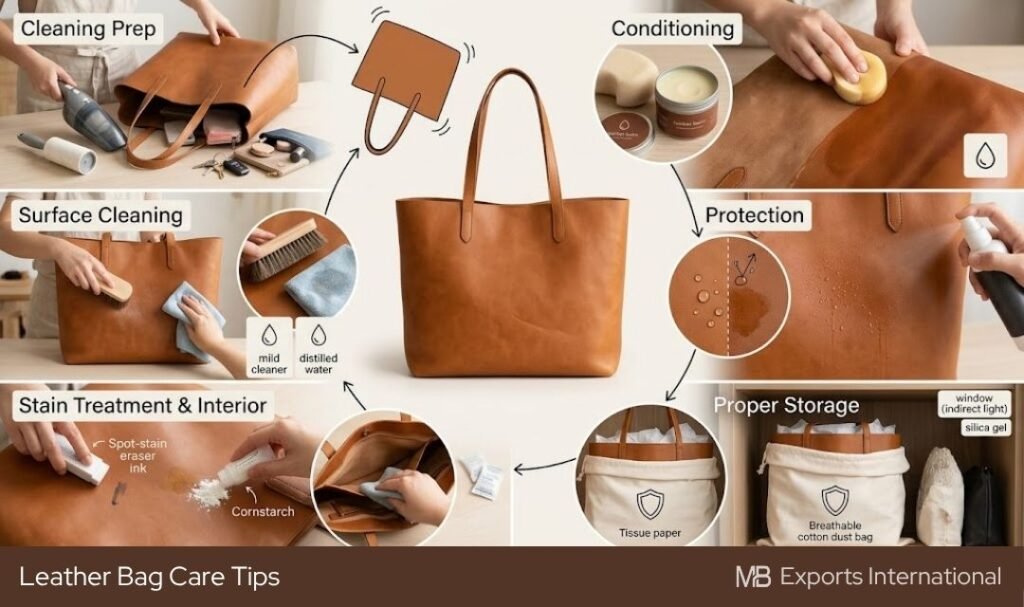 Leather Bag Care Tips - MB Exports International