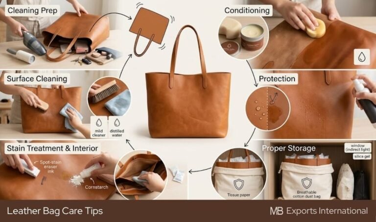 Leather Bag Care Tips - MB Exports International