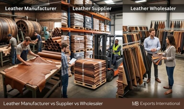 Leather Manufacturer vs Supplier vs Wholesaler - MB Exports International